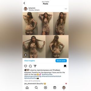 ReVamped Size Small Preloved Floral Long Sleeve Dress $25